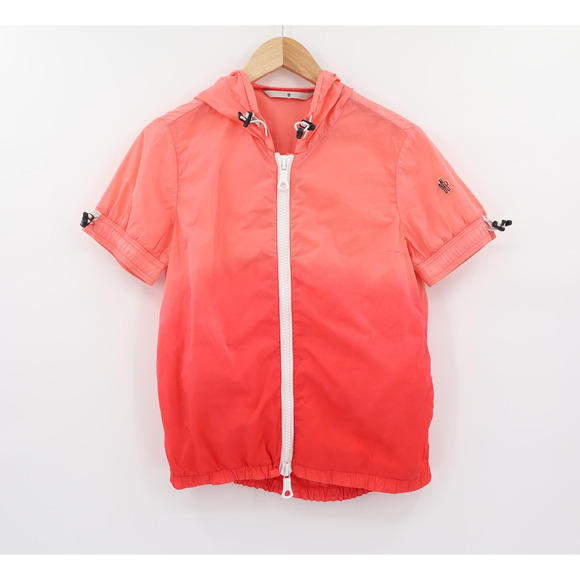 Moncler Jackets & Blazers - Moncler Women's Quimper Gilet Hooded Short Sleeve Windbreaker Orange Burst Sz 1